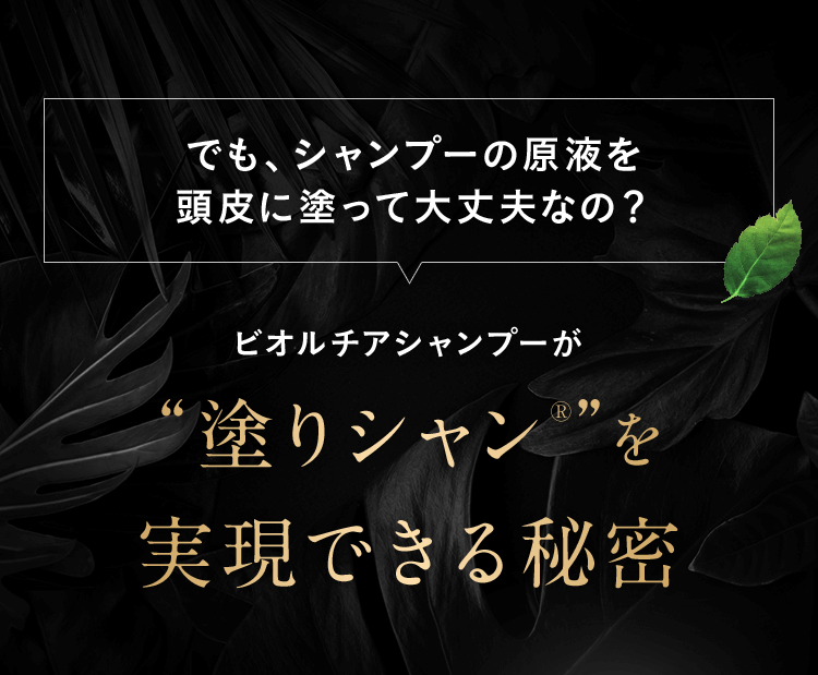 ビオルチアシャンプーが“塗りシャン”を実現できる秘密