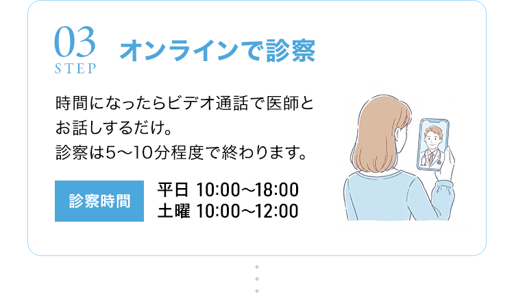 STEP03 オンラインで診察