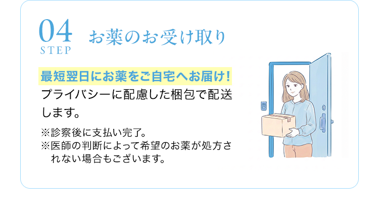 STEP04 お薬のお受け取り