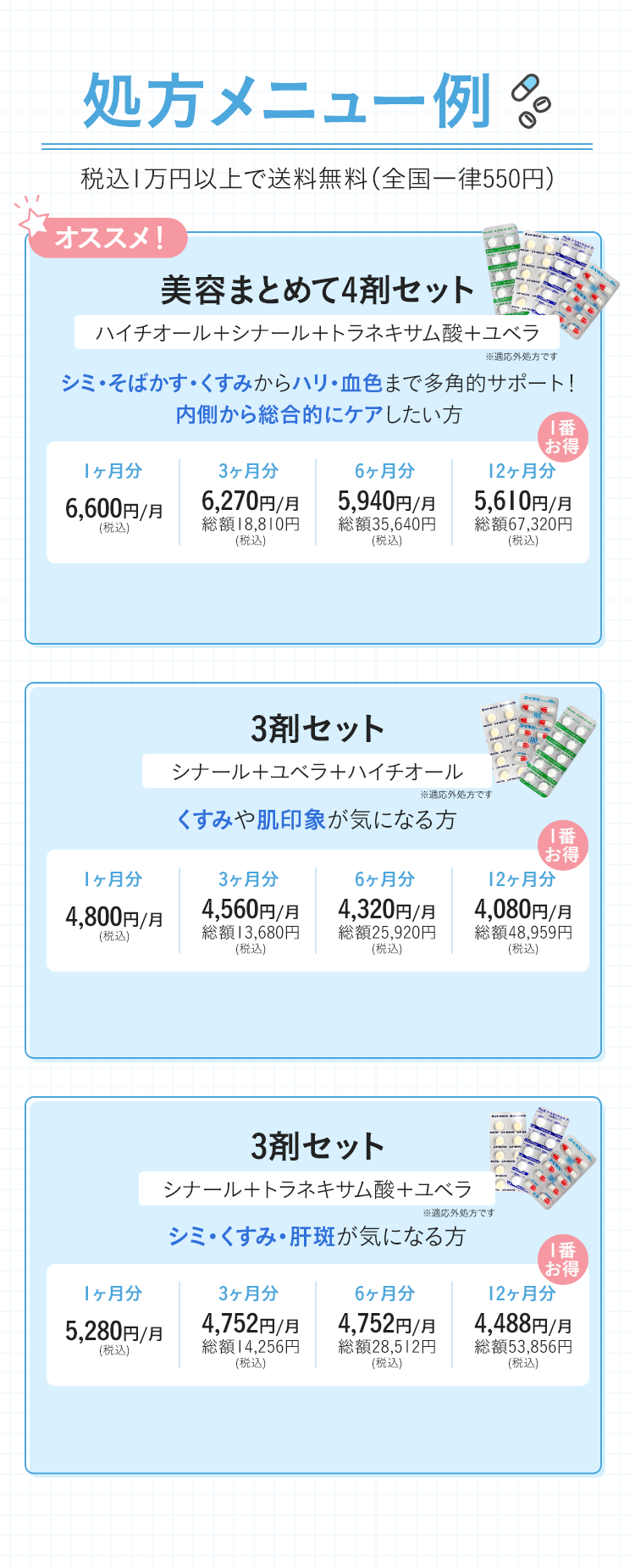 処方メニュー例